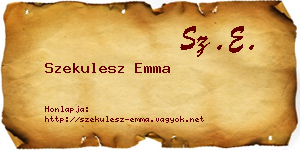 Szekulesz Emma névjegykártya